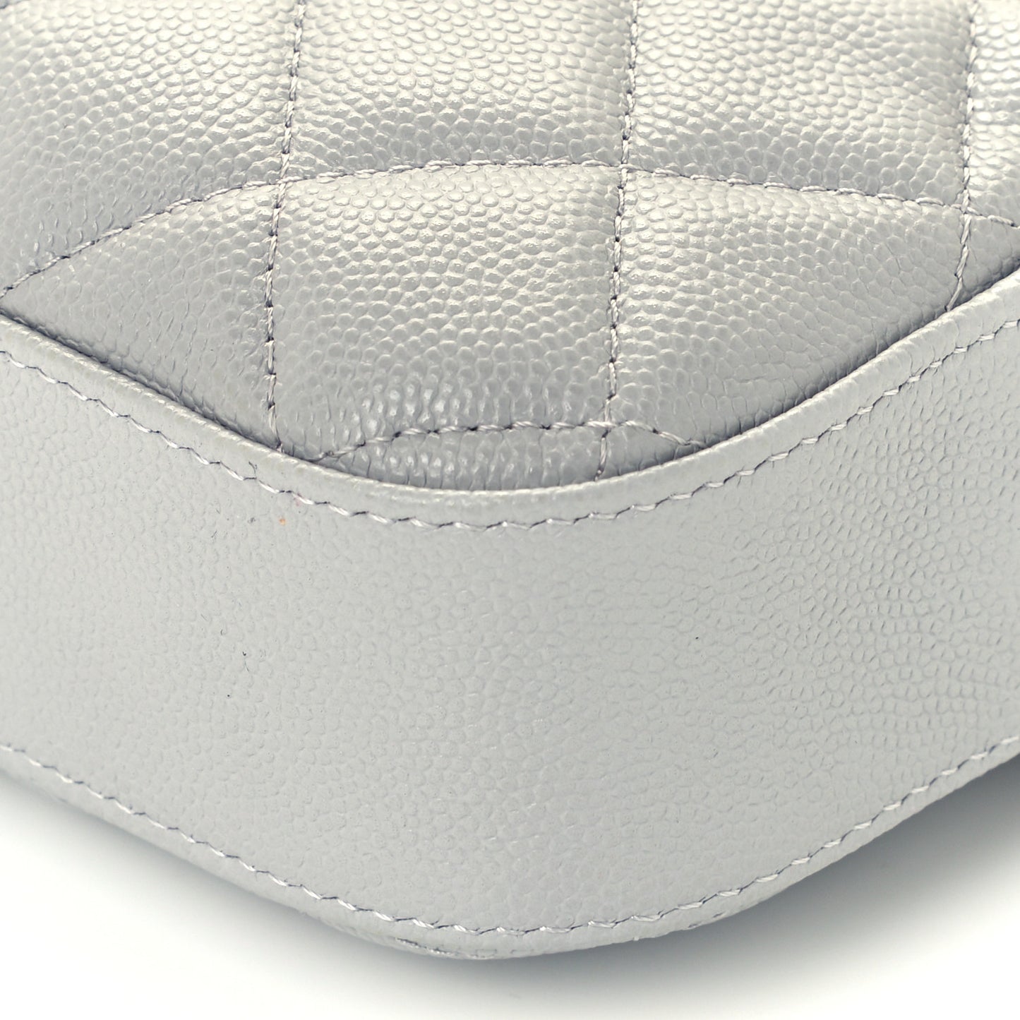 Caviar Quilted Camera Case Grey