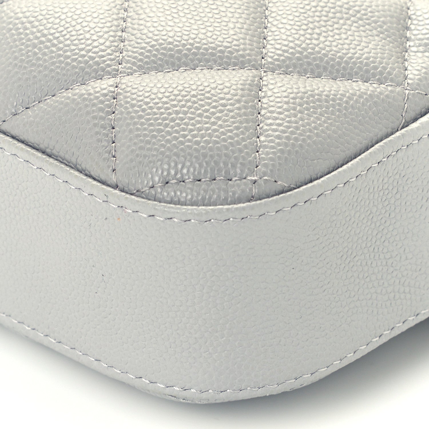Chanel Caviar Quilted Camera Case Grey 10 of 10