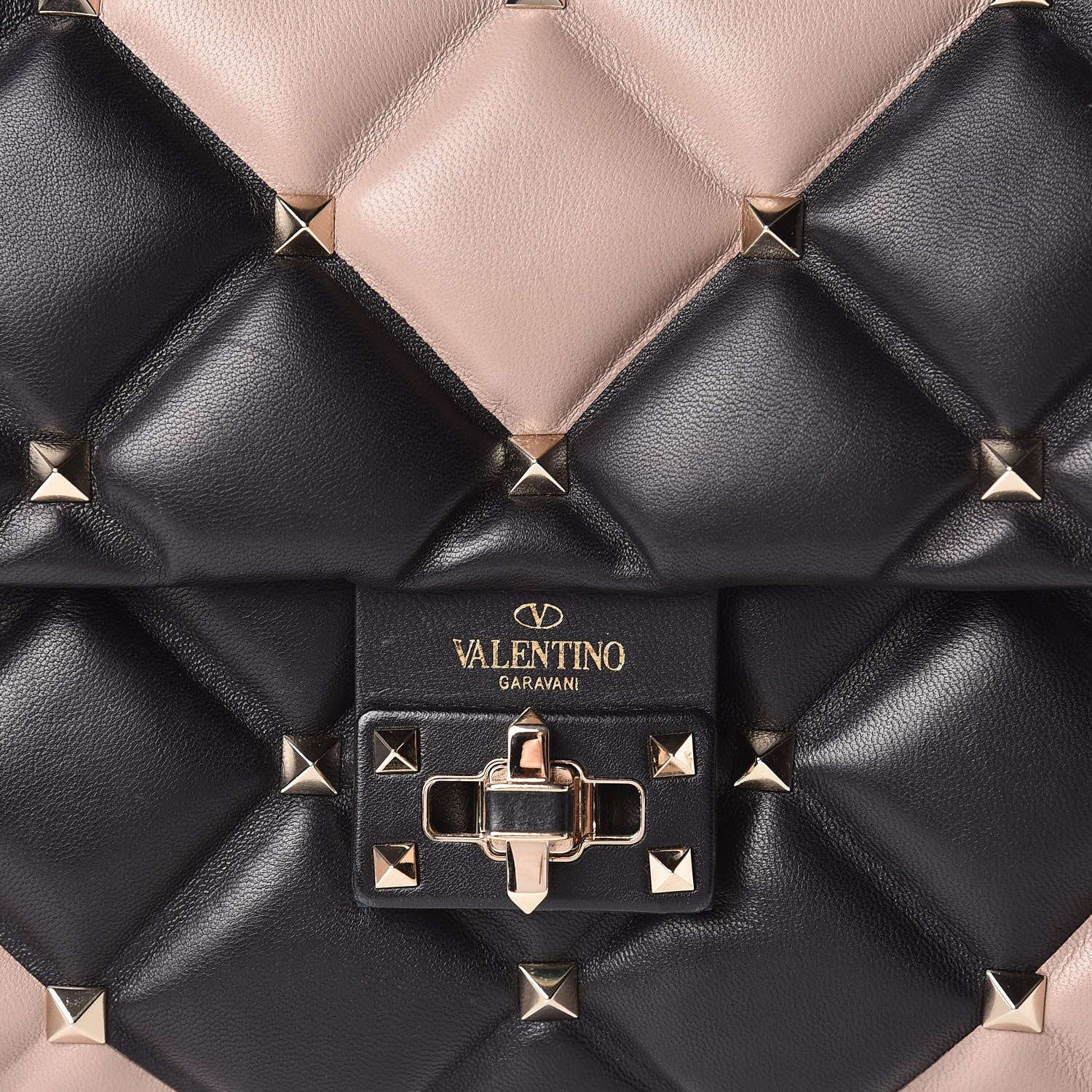 Valentino Garavani Nappa Medium Candystud Top Handle Bag Black Poudre 8 of 16