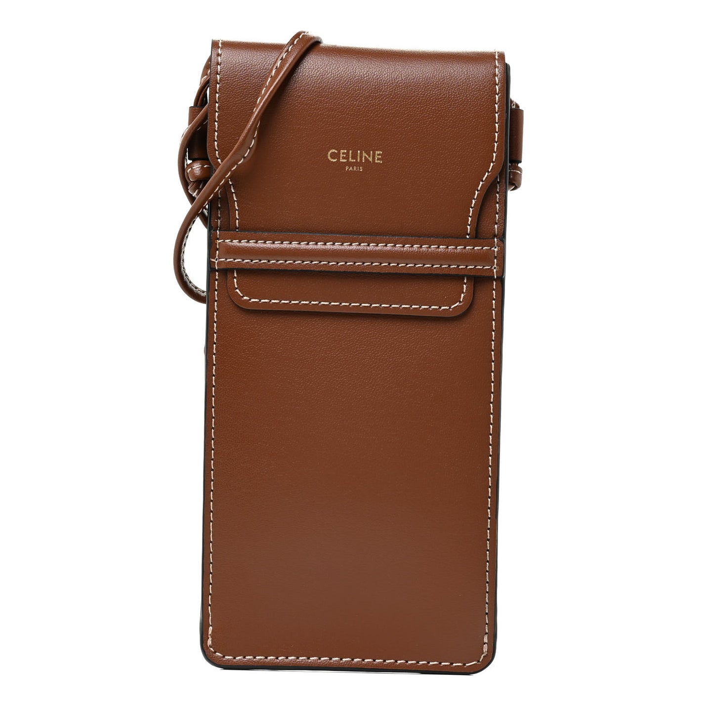 Smooth Calfskin Sunglasses Pouch Tan
