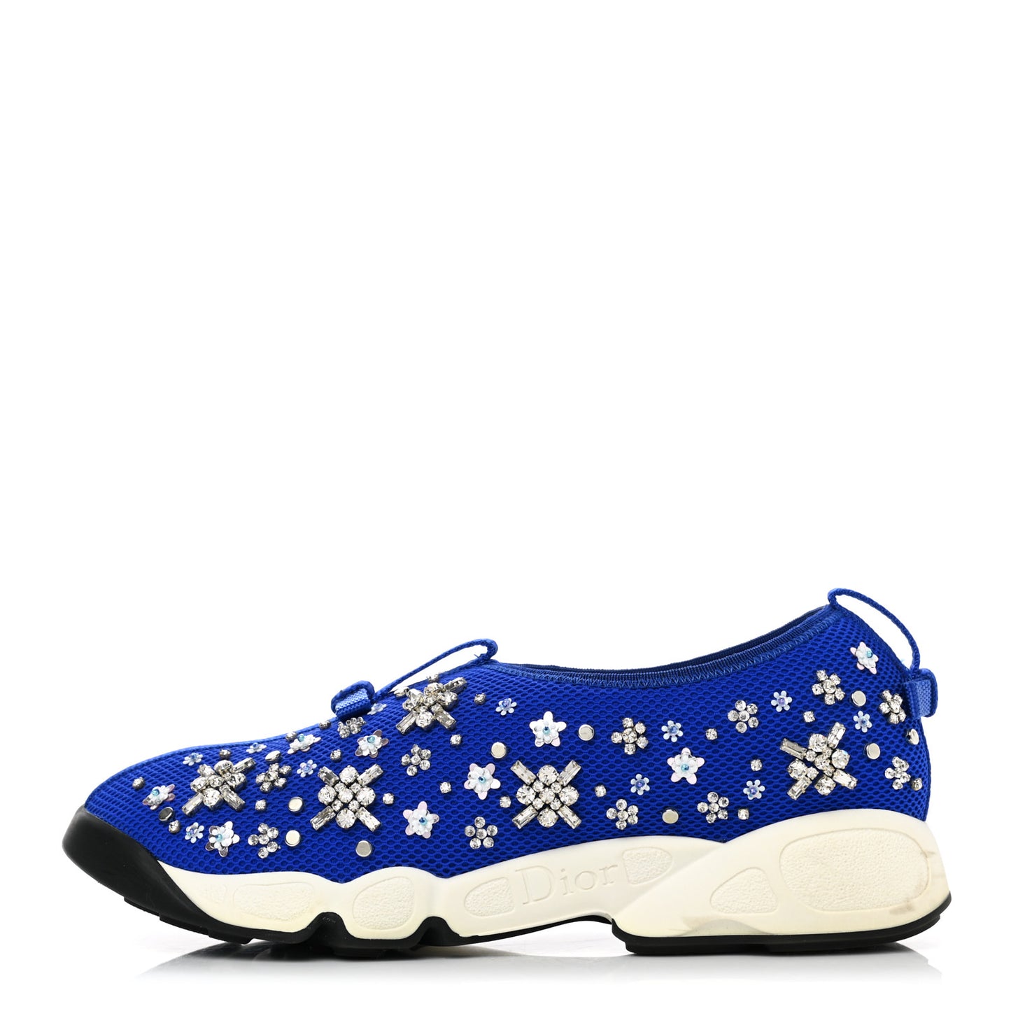 Technical Canvas Embellished Dior Fusion Sneakers 37 Blue