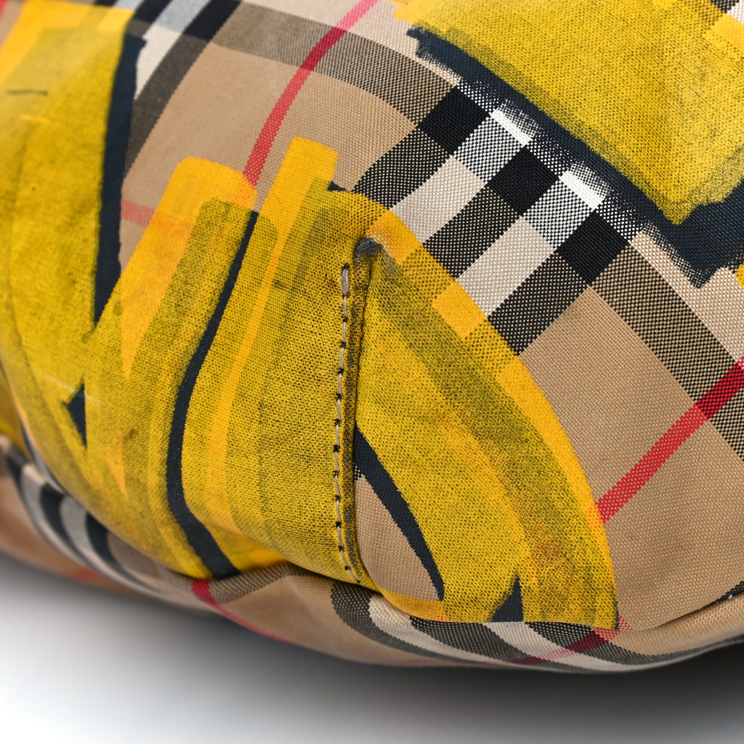Burberry Vintage Check Graffiti Print Sonny Bum Bag Archive Yellow 10 of 18