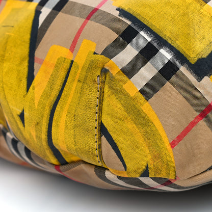 Burberry Vintage Check Graffiti Print Sonny Bum Bag Archive Yellow 10 of 18