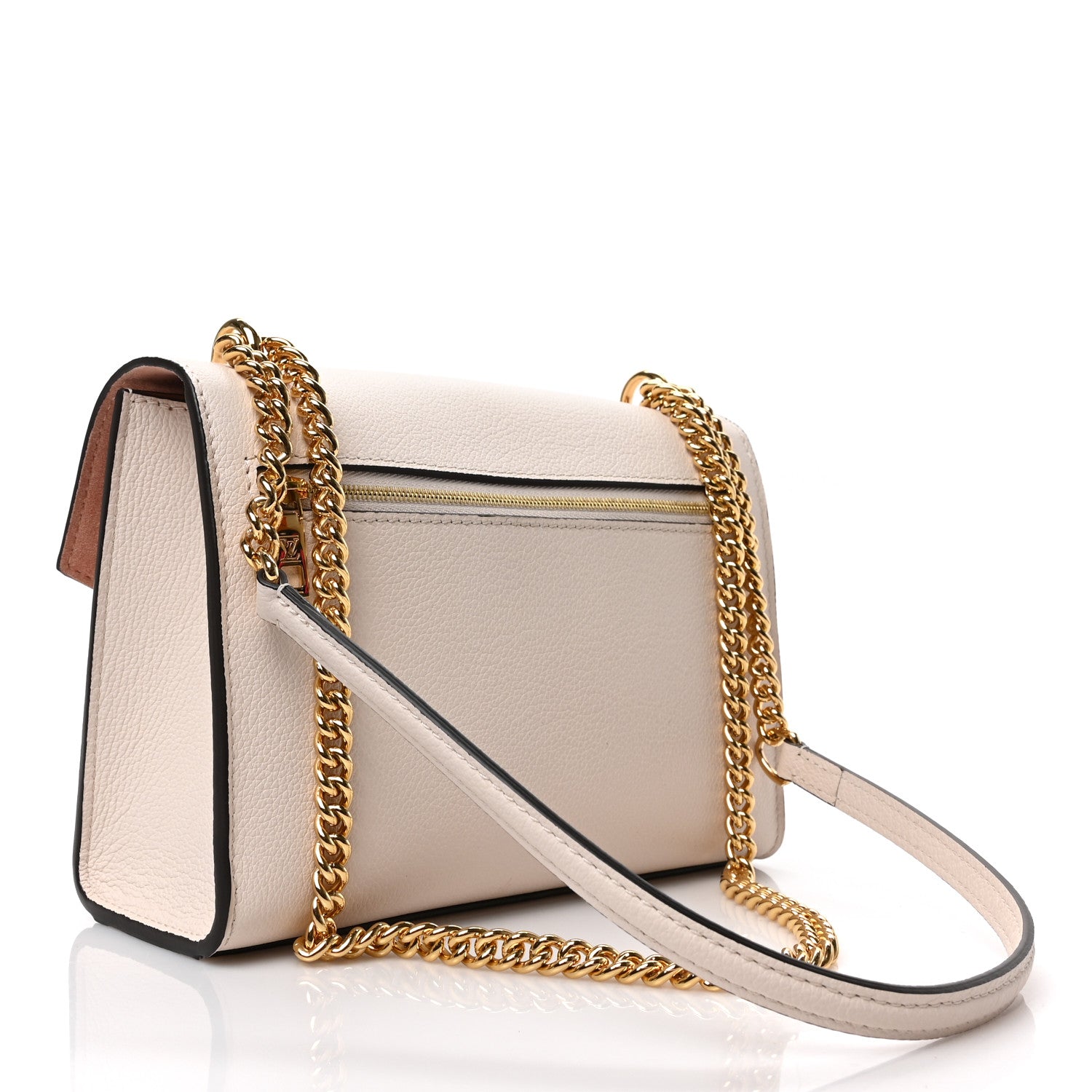 Louis Vuitton Soft Calfskin Mylockme Chain Bag BB Rose Trianon Quartz 3 of 8