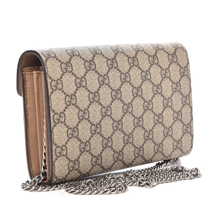 Gucci GG Supreme Monogram Mini Dionysus Chain Wallet Beige Taupe 3 of 8