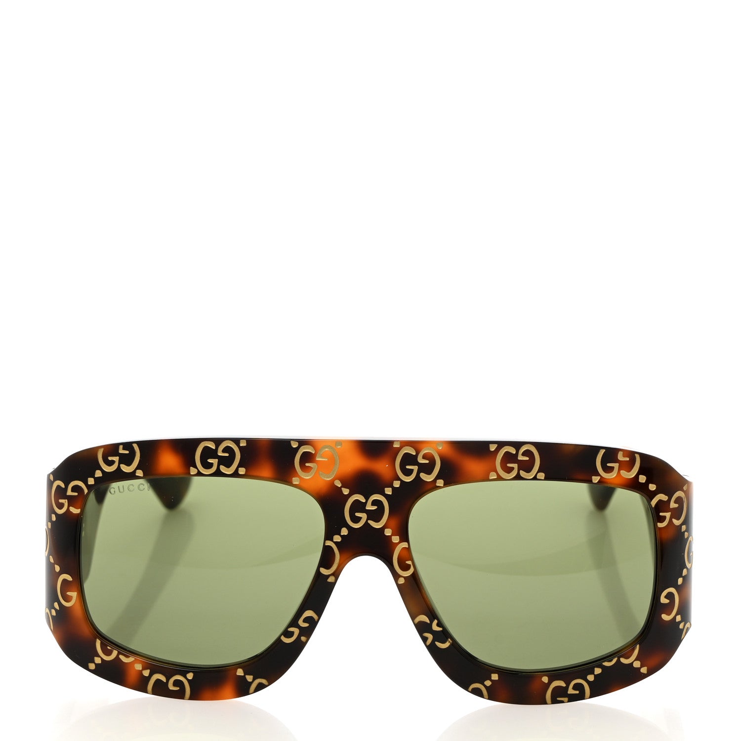 Gucci Acetate Monogram Shield Sunglasses GG0983S Havana 2 of 7