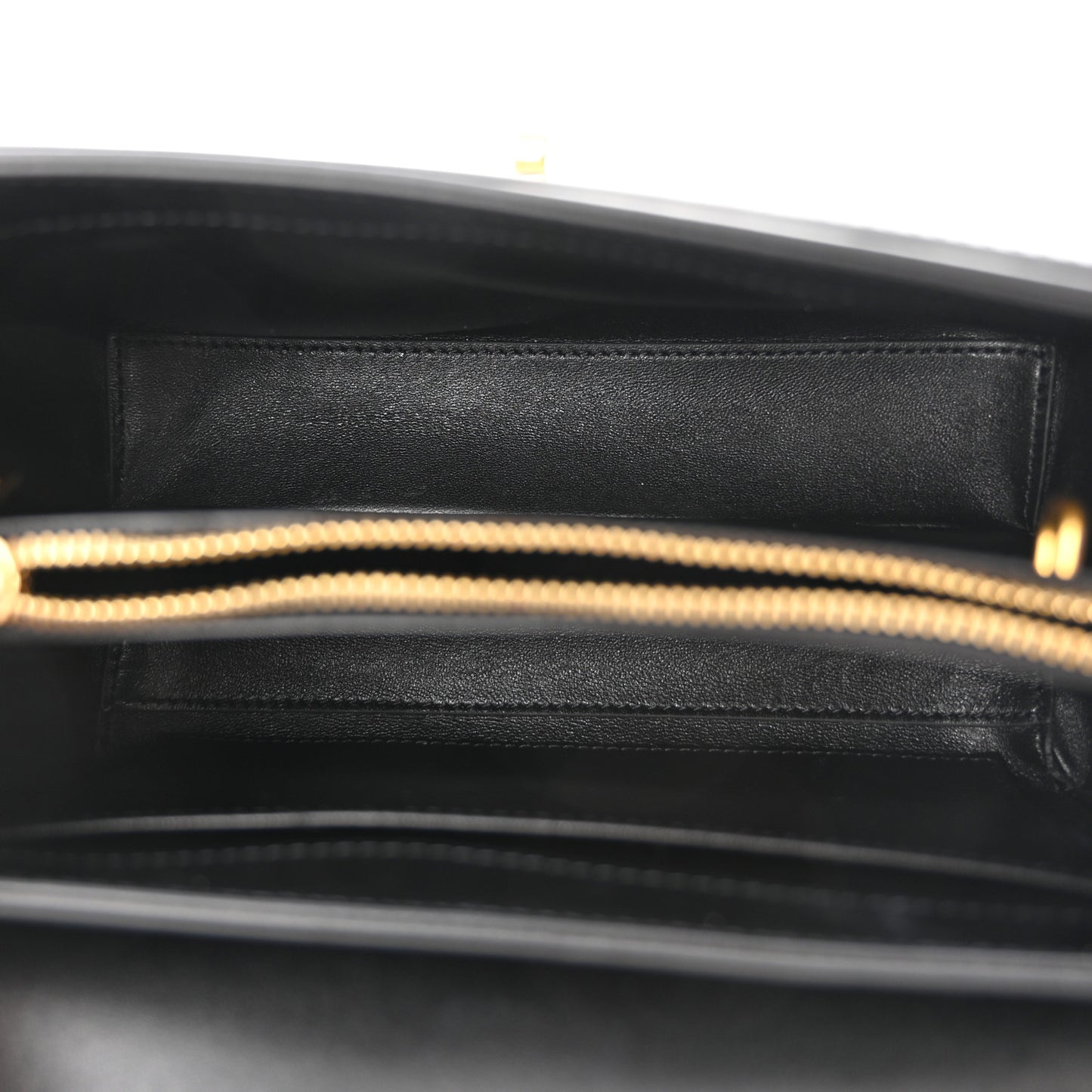 Satinated Calfskin Small 16 Top Handle Bag Black