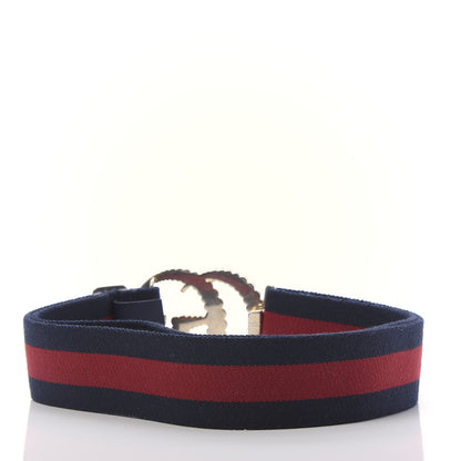 Gucci Canvas Torchon Double G Web Belt 90 36 Navy Red 2 of 4