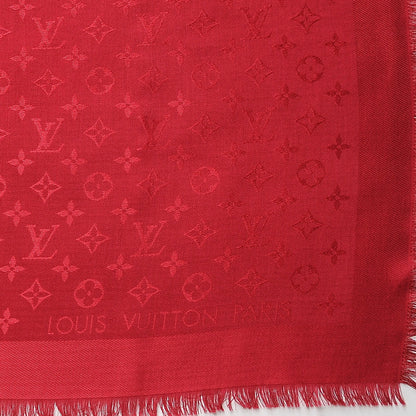 Louis Vuitton Silk Wool Monogram Shawl Pomme D'Amour 3 of 5