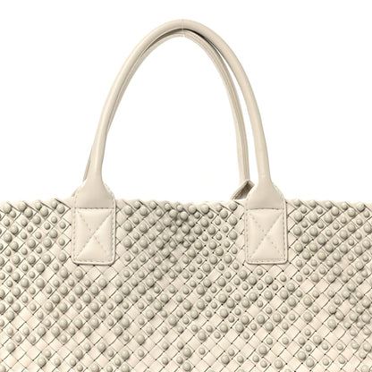 Bottega Veneta Nappa Intrecciato Beaded Medium Cabat Cream 8 of 10