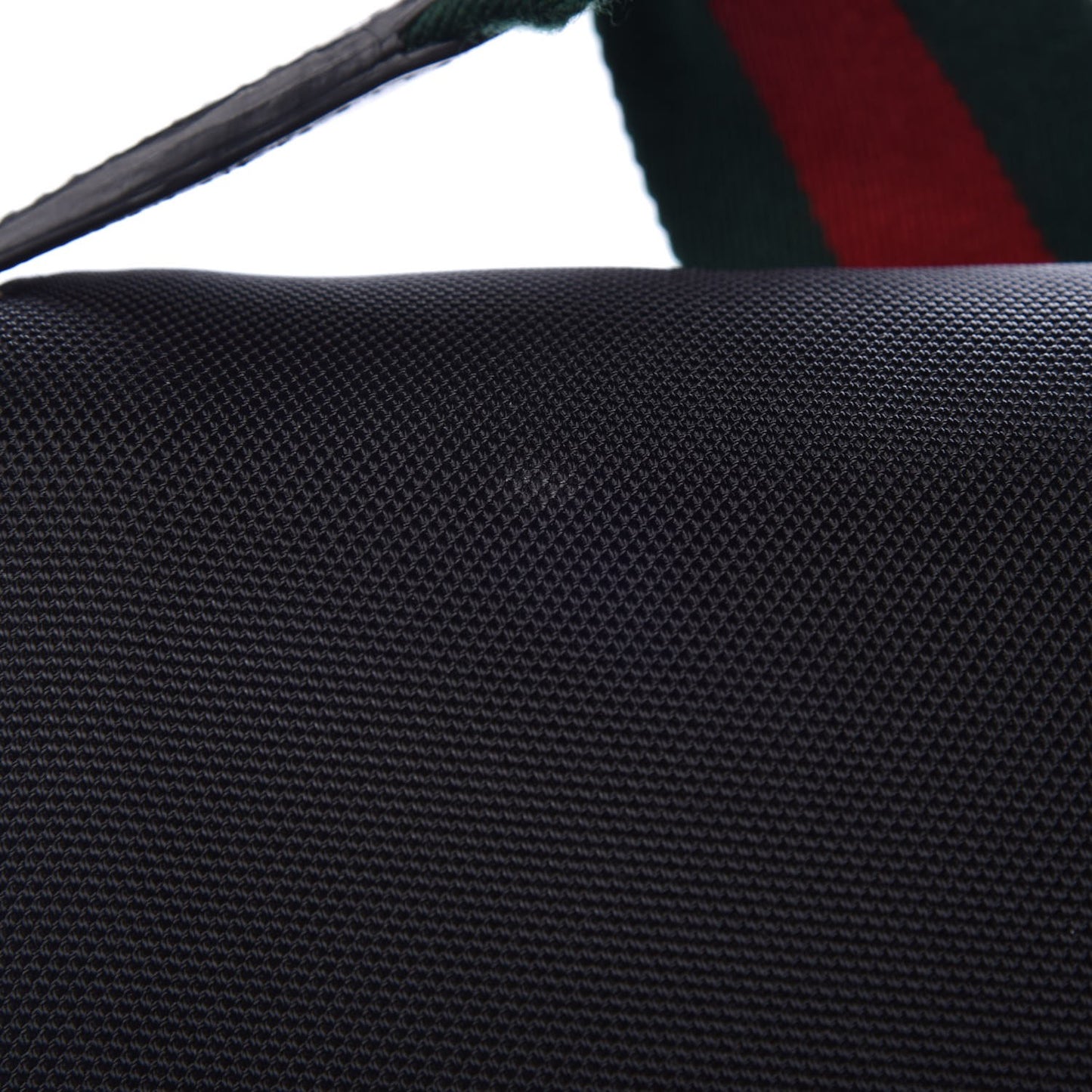 Techno Canvas Web Large Flap Messenger Bag Black