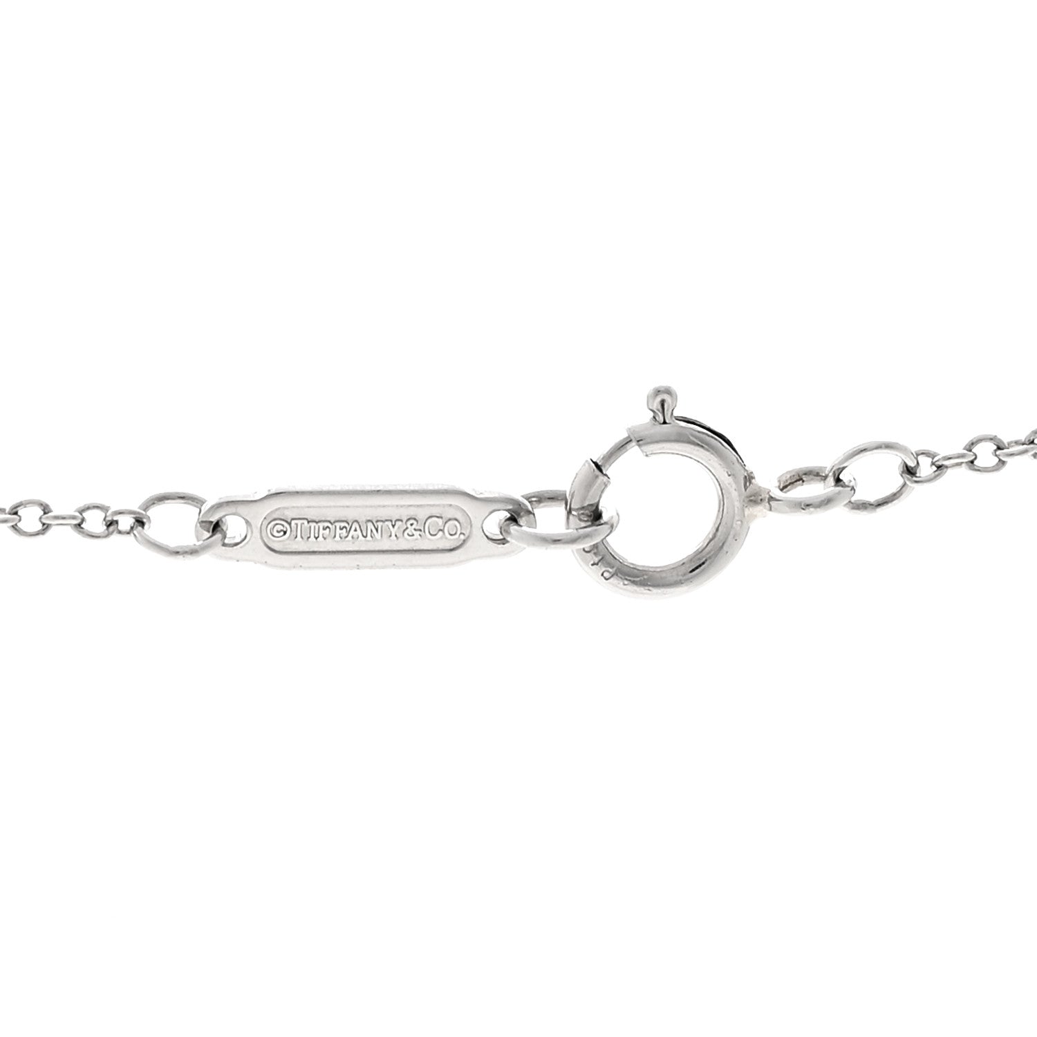 Tiffany Platinum Diamond Small Heart Pendant Necklace 5 of 5