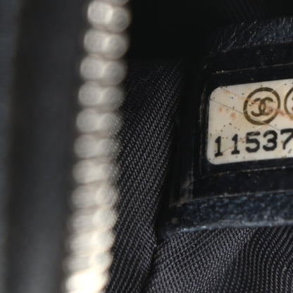 Chanel Coated Canvas Biarritz Cosmetic Case Black 7 of 10