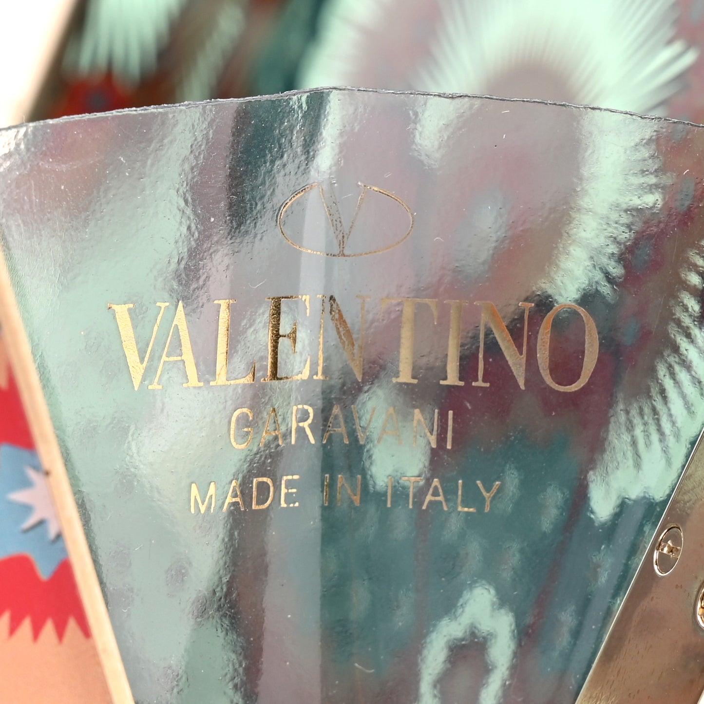 Plexiglass Volcano Print Minaudiere Bag Multicolor