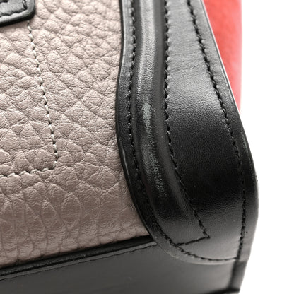 Celine Bullhide Calfskin Nubuck Nano Tri-Color Luggage Ruby 16 of 16