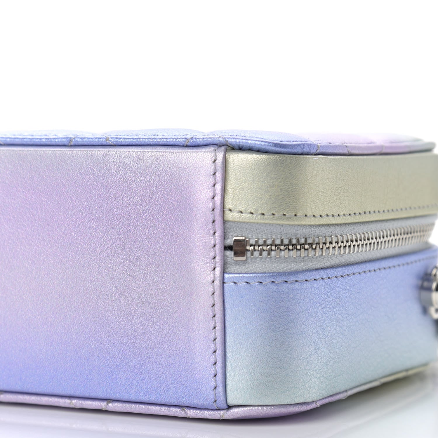 Chanel Metallic Gradient Calfskin Quilted Camera Case Blue Yellow Purple 9 of 9