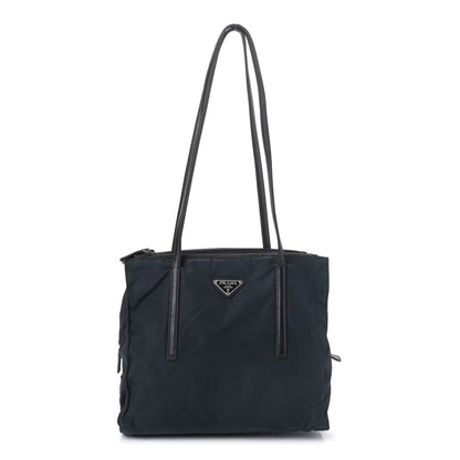 Prada Tessuto Nylon Soft Calf Tote Baltico 1 of 4