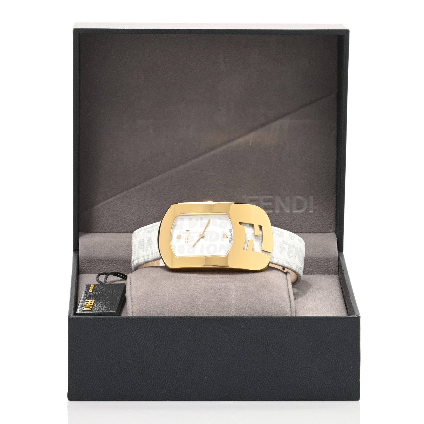 Stainless Steel Calfskin Diamond 29mm Graffiti Quartz Watch