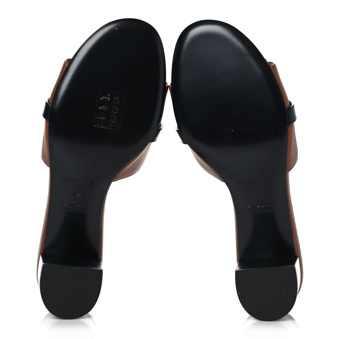 Calfskin Gigi 50 Sandals 40 Gold Black