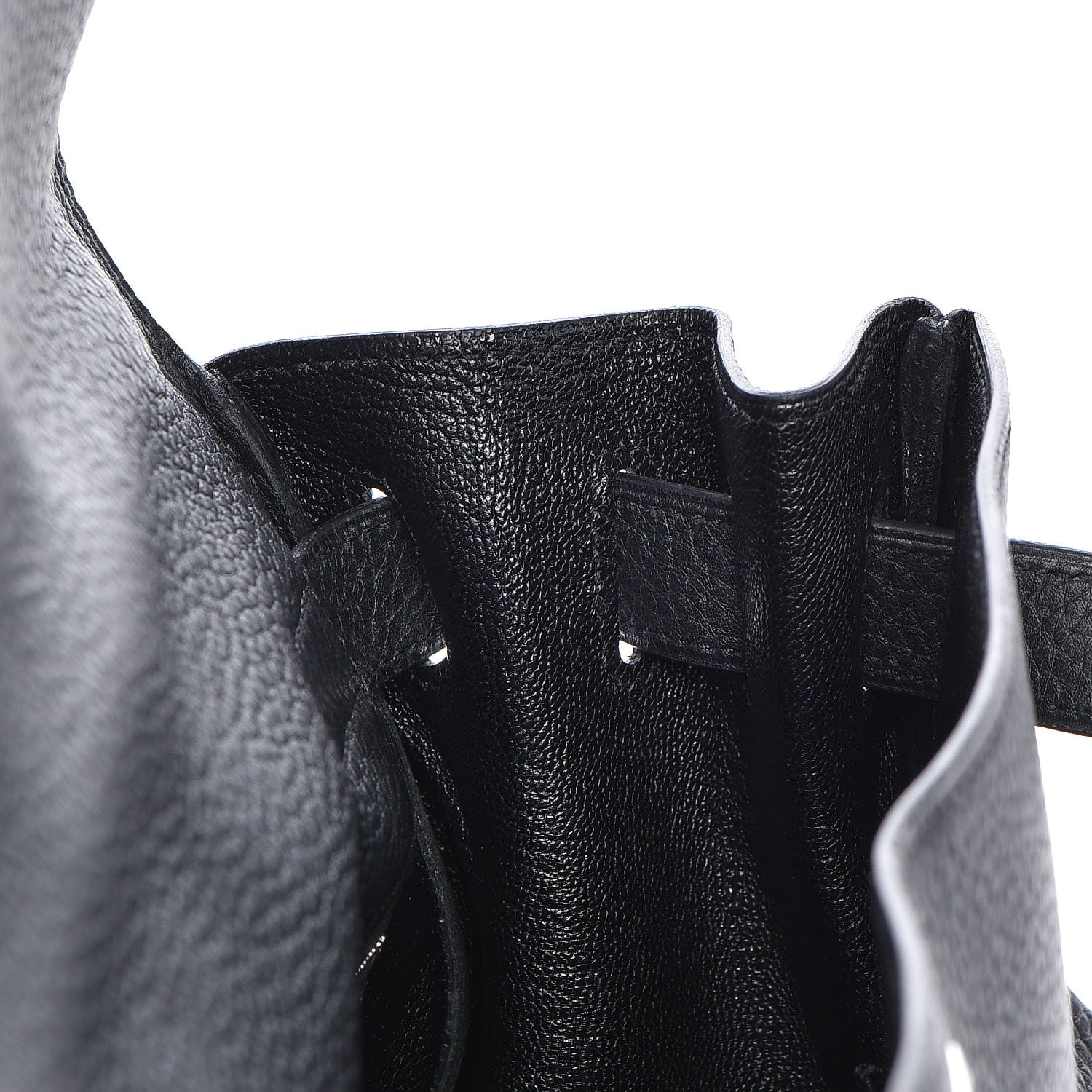 Hermes Taurillon Clemence Shoulder Kelly 40 Black 19 of 29