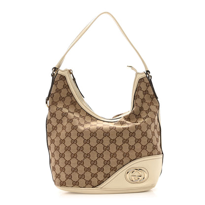 Gucci Monogram Medium New Britt Hobo Off White 1 of 11