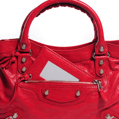 Balenciaga Agneau Giant 12 Silver Hardware Town Rouge Coquelicot 10 of 12