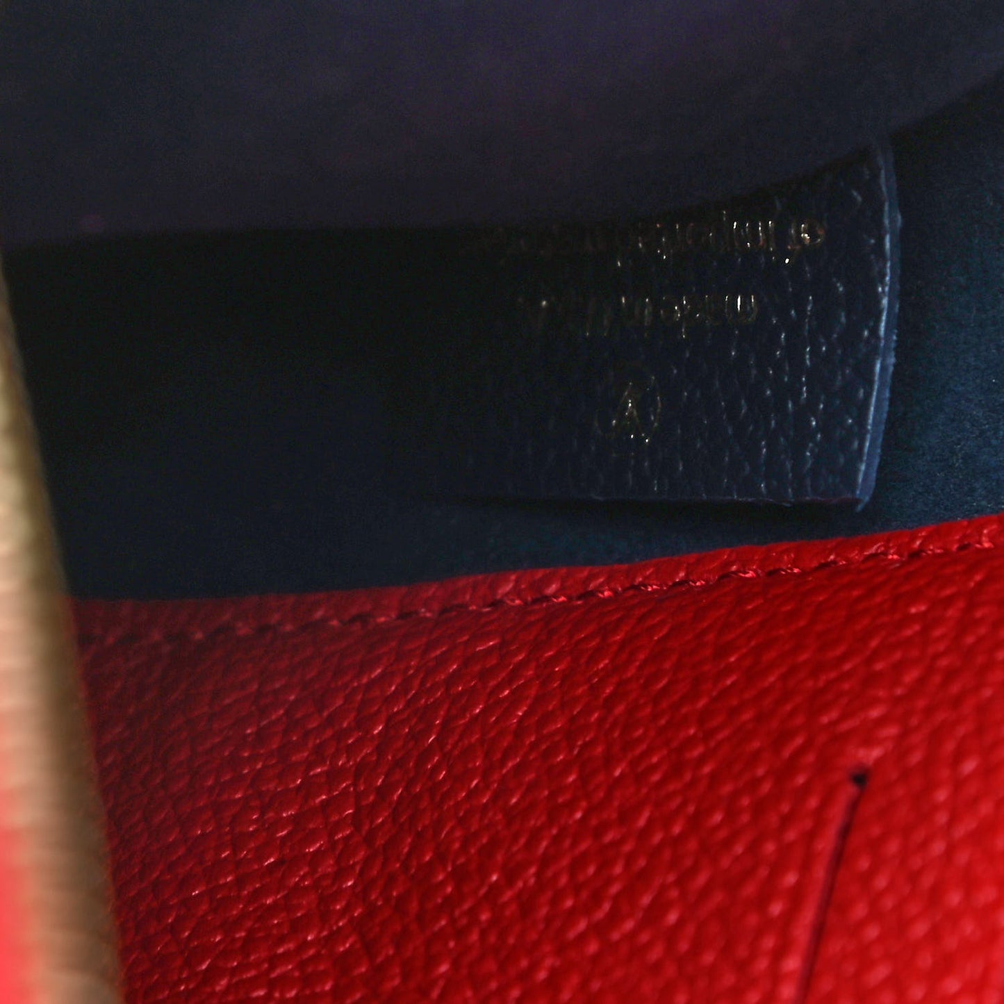 Empreinte Double Zip Pochette Marine Rouge