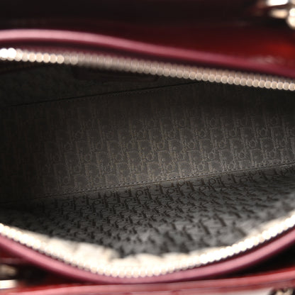Christian Dior Patent Cannage Large Lady Dior Burgundy 4 of 9