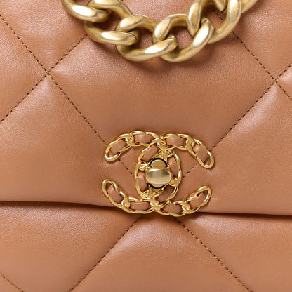 Chanel Lambskin Quilted Large Chanel 19 Flap Brown 7 of 11