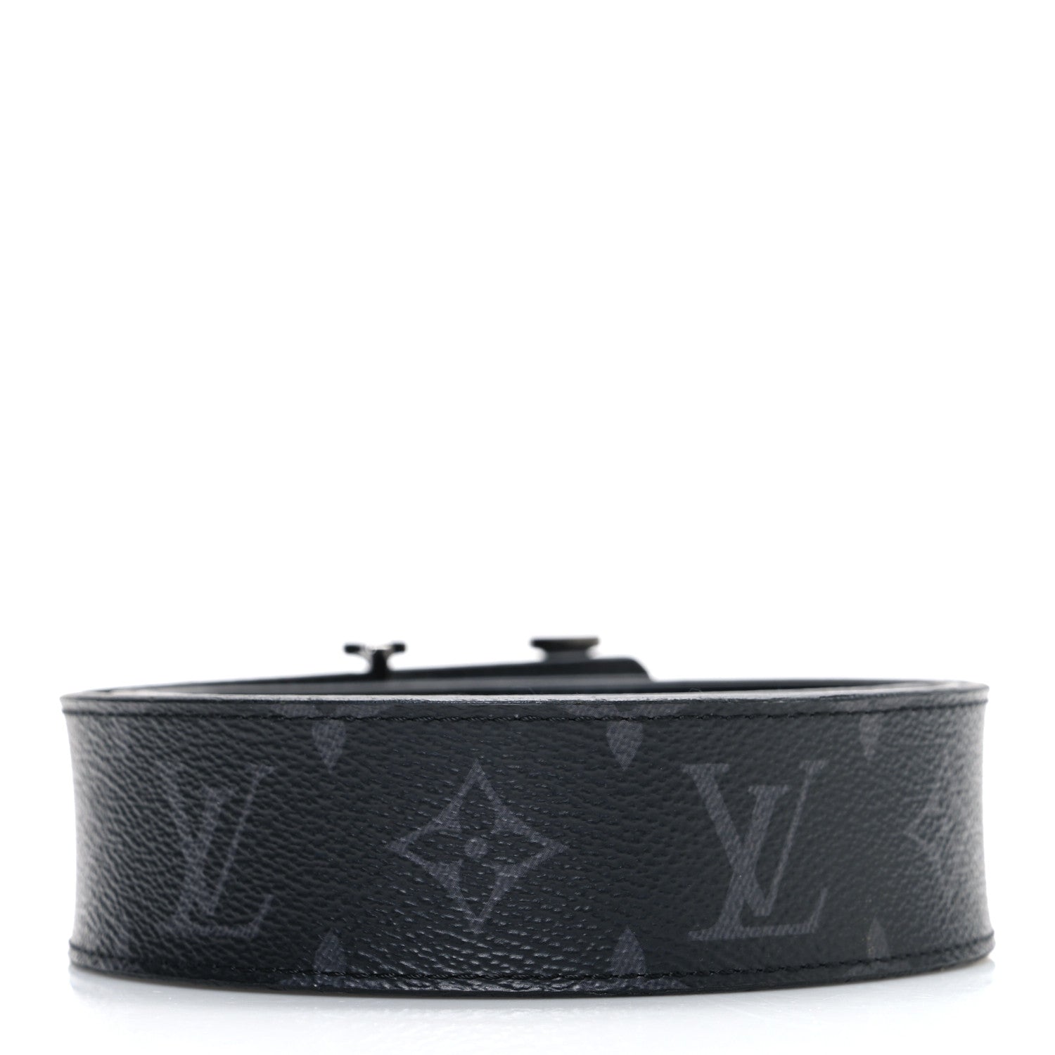 Louis Vuitton Monogram Eclipse Taigarama 40mm LV Initiales Reversible Belt 95 38 Black 2 of 7