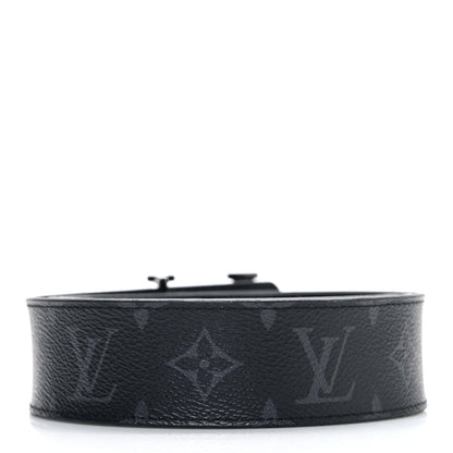Louis Vuitton Monogram Eclipse Taigarama 40mm LV Initiales Reversible Belt 95 38 Black 2 of 7