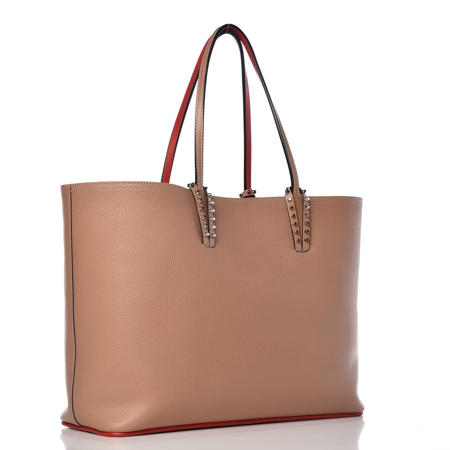 Calfskin Spikes East West Cabata Tote Nude