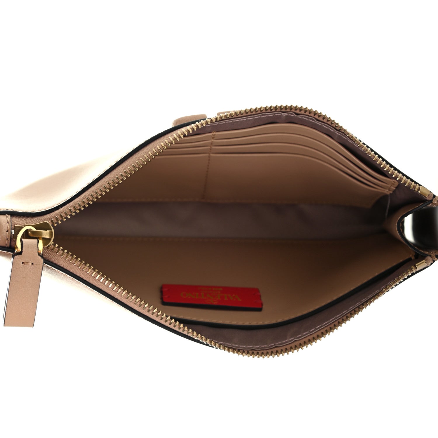 Valentino Garavani Calfskin Vlogo Zip Wristlet Wallet Rose Cannelle 5 of 6