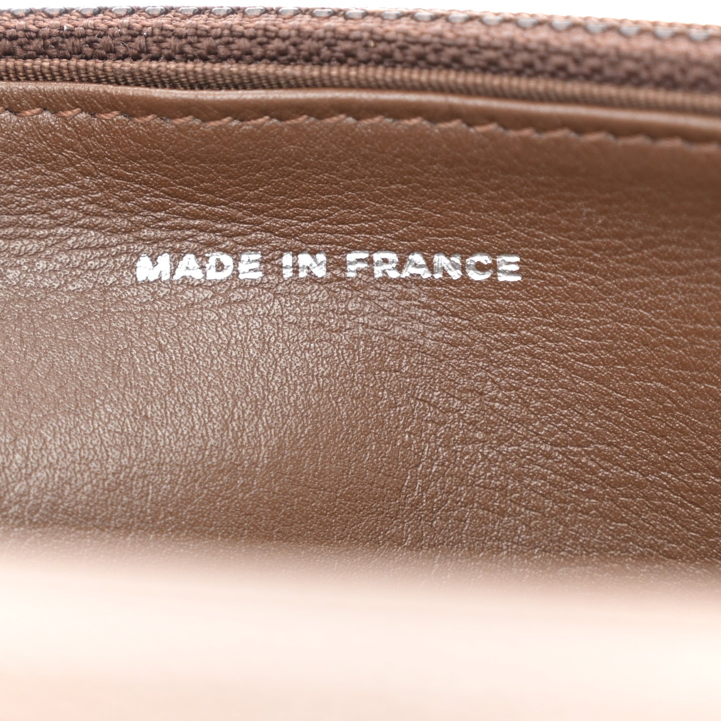 Caviar Quilted Wallet on Chain WOC Brown