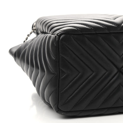 Chanel Lambskin Chevron Small Urban Spirit Drawstring Bag Black 8 of 9