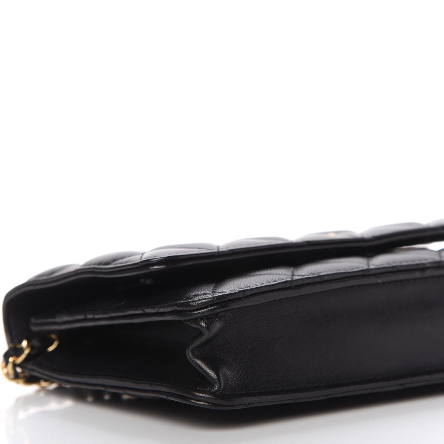Chanel Lambskin Quilted Wallet On Chain WOC Black 6 of 12