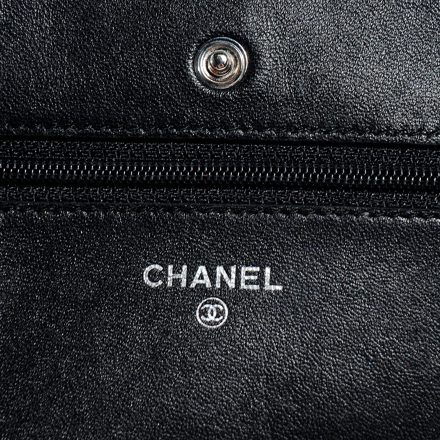 Chanel Lambskin Quilted Wallet On Chain WOC Black 7 of 8