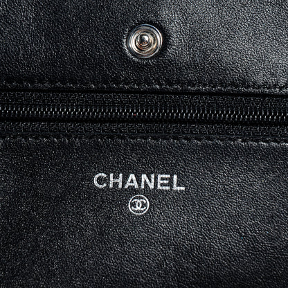 Chanel Lambskin Quilted Wallet On Chain WOC Black 7 of 8