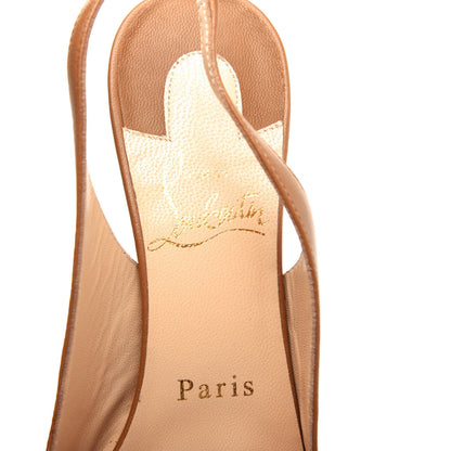 Christian Louboutin Nappa Clare Sling 80 Pumps 35 Cafe Creme 8 of 10