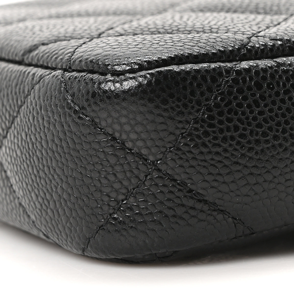 Chanel Caviar Quilted Phone Holder With Chain Black 10 of 10