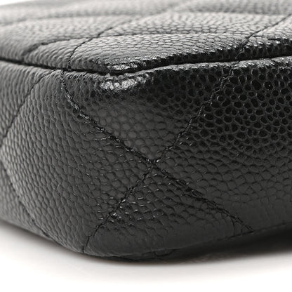 Chanel Caviar Quilted Phone Holder With Chain Black 10 of 10