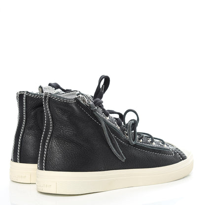 Saint Laurent Distressed Calfskin Womens Rivingston Womens High Top Sneakers 41 Black 4 of 11
