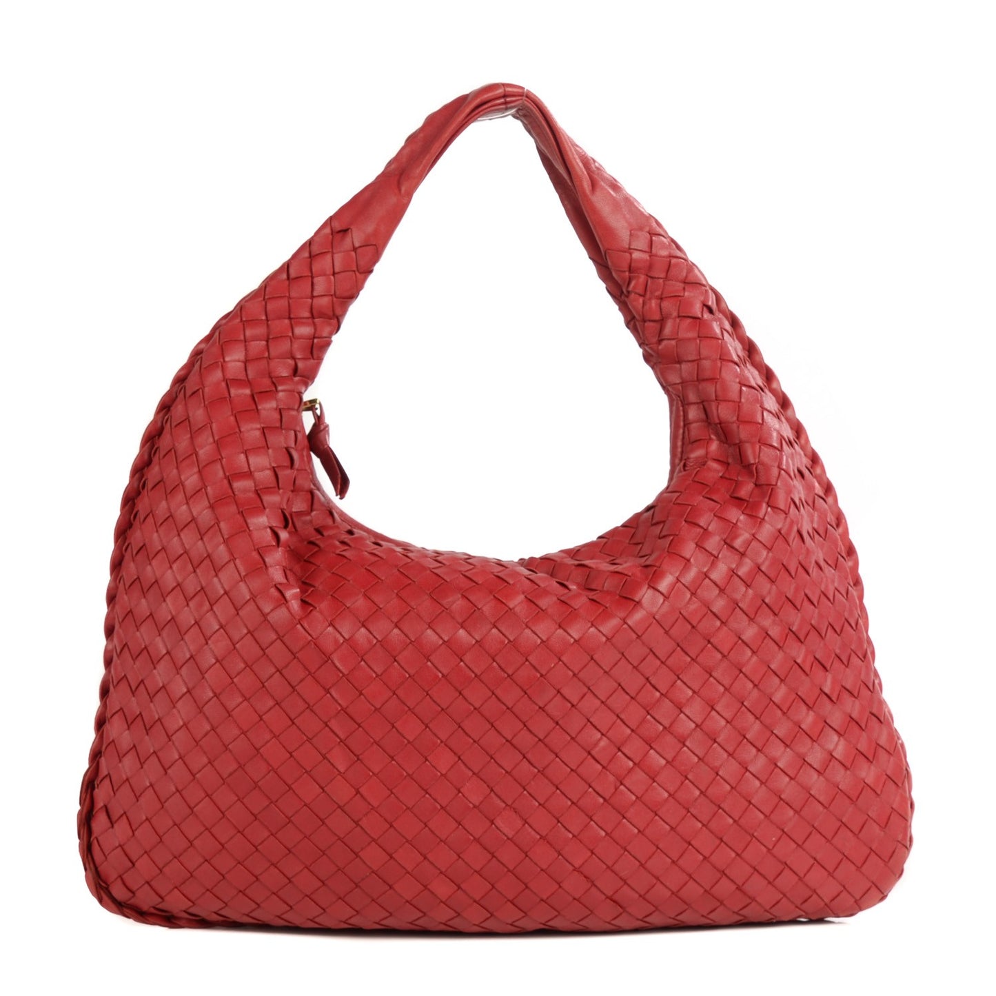 Nappa Intrecciato Medium Veneta Hobo Carmine