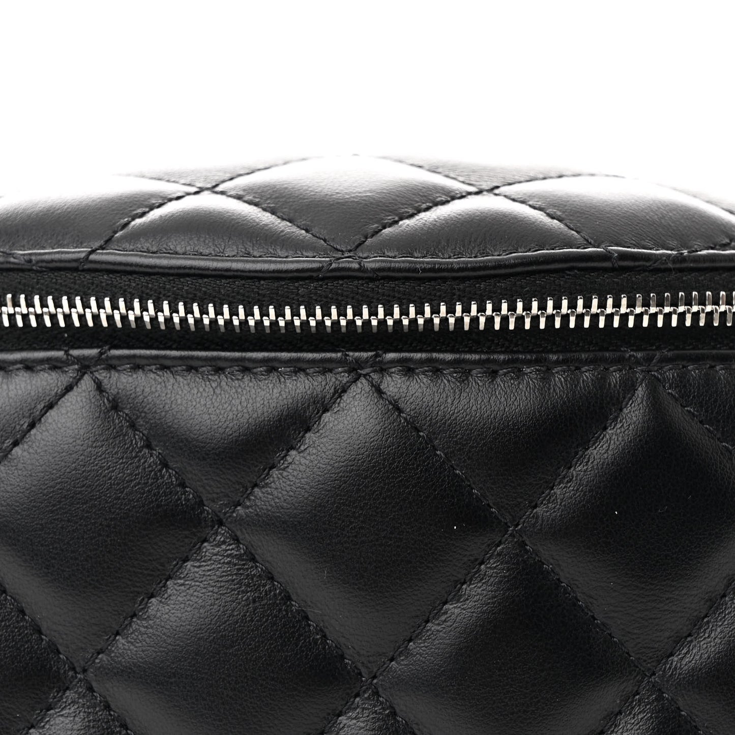 Calfskin Quilted Waist Belt Bag Black