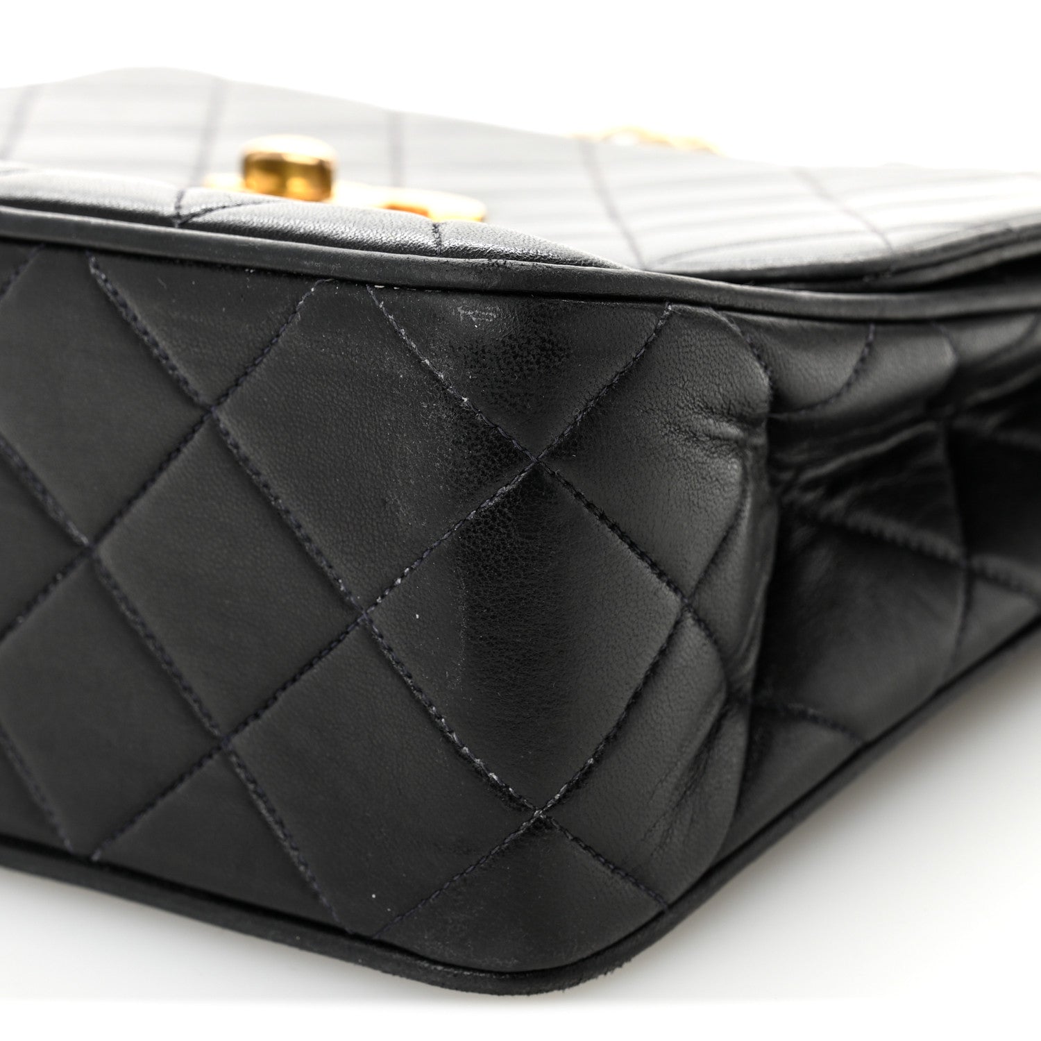 Chanel Lambskin Quilted Medium Single Flap Black 10 of 12