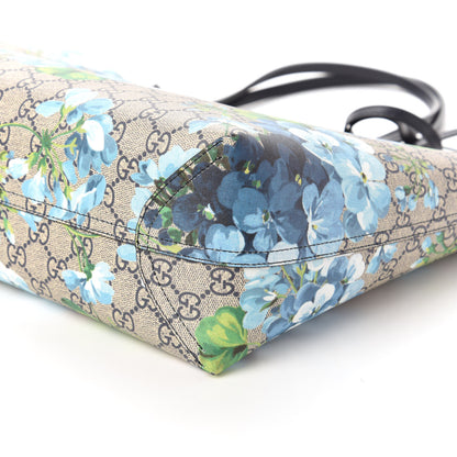 Gucci GG Supreme Monogram Blooms Medium Reversible Tote Beige Blue Navy 7 of 15