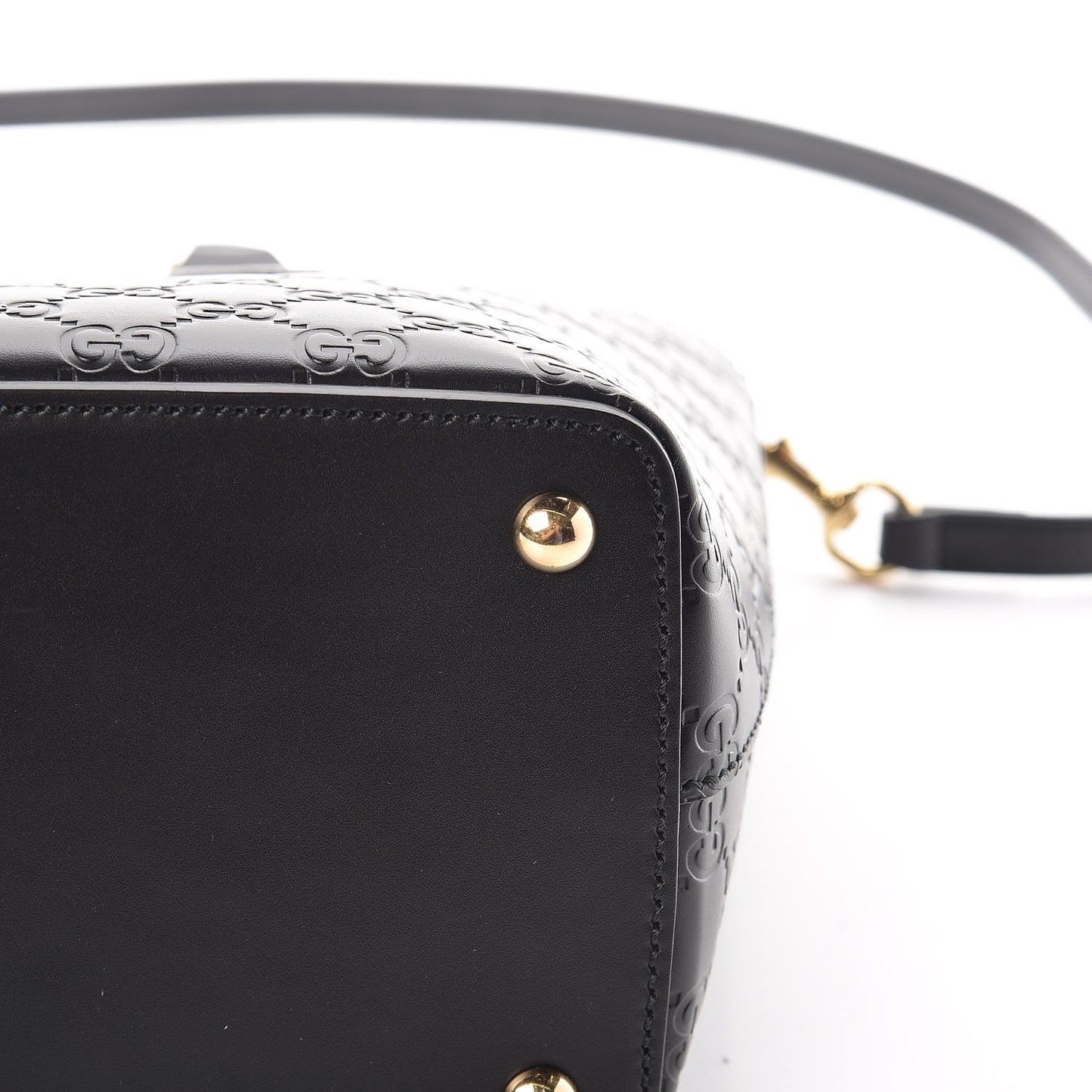 Guccissima Small Zippered Bucket Tote Black