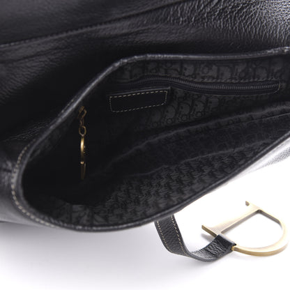 Christian Dior Calfskin Saddle Bag Black 5 of 14