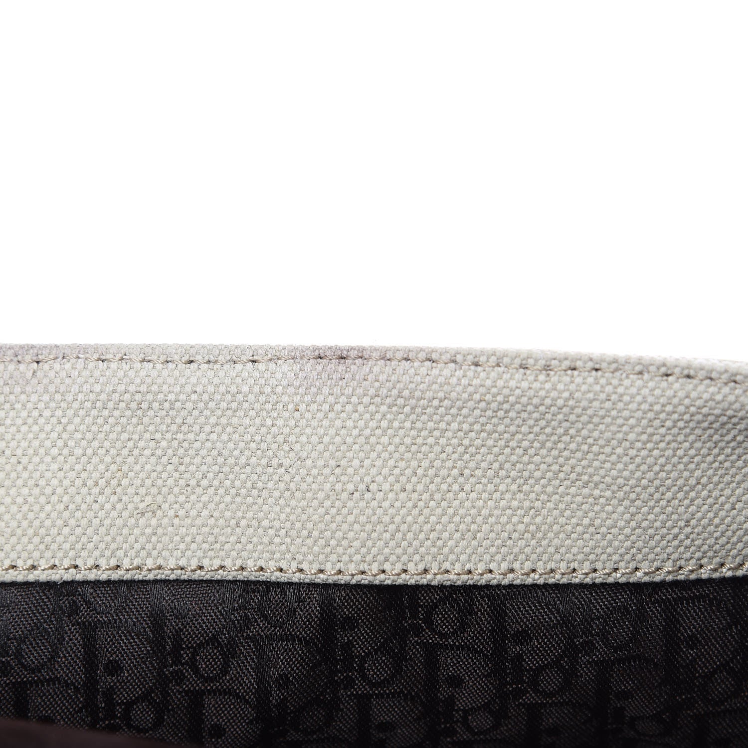Christian Dior Calfskin Canvas Saddle Bag Beige 18 of 20