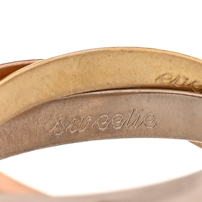 Cartier 18K Pink Yellow White Gold Small Trinity Ring 48 4.5 5 of 7